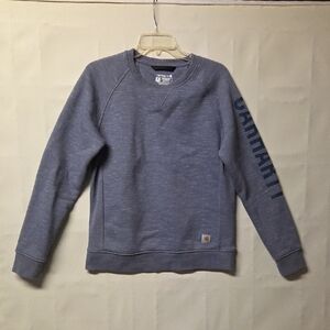 Carhartt Laddies Heather Slate Purple Crewneck Pullover
